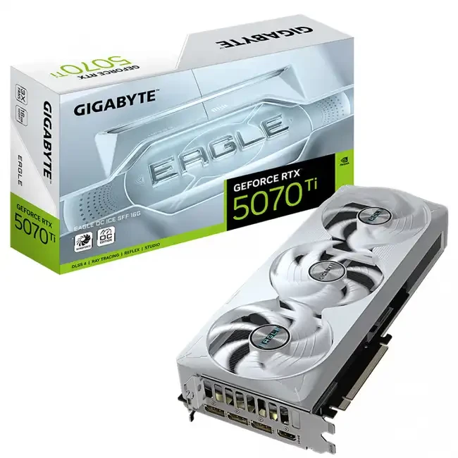 Видеокарта GIGABYTE GeForce RTX 5070 Ti EAGLE OC ICE SFF 16G GV-N507TEAGLEOC ICE-16GD