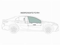 Стекло боковое опускное (Спереди/ Справа/ Цвет зеленый/ Крепления) Toyota Camry (XV70) 17-21 / Camry