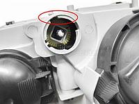 Фара MERCEDES W203 00-04 хрусталь, тонировка, неоновое кольцо (уценка на 10%)