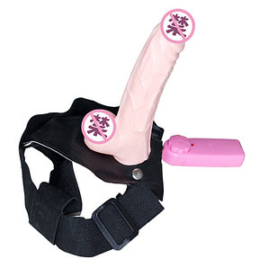 Вибро - страпон, с яичками.