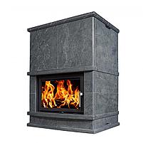Каминная топка "FUMO" в облицовке из талькохлорита. Тройка, фото 2