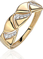 Кольцо Эстет З01К1314869РЭ размер 17 вес 1.79 г золото, фианит