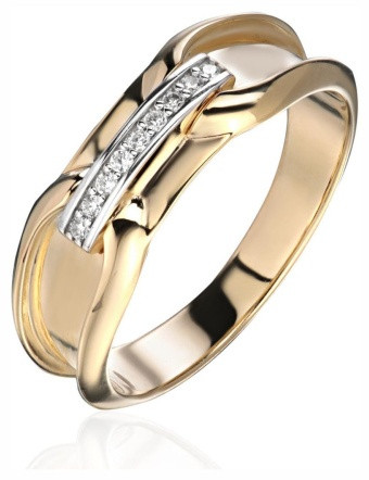 Кольцо Эстет З01К1314978РЭ размер 17.5 вес 3.05 г золото, фианит - фото 1 - id-p123468615