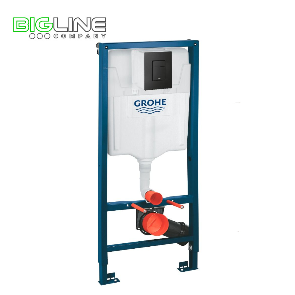 Система инсталляции для унитаза Grohe Solido 3в1 с панелью смыва черный матовый и крепёж