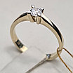 Золотое кольцо с бриллиантами 0,161Ct SI1/I VG, размер 17,, фото 7