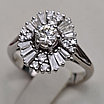 Кольцо золото GIA 17р 585 бриллиант 0,32Сt VVS2/I VG,0.27Ct VVS1/J. VG багеты 0,4ct VVS1/J VG, фото 6
