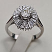 Кольцо золото GIA 17р 585 бриллиант 0,32Сt VVS2/I VG,0.27Ct VVS1/J. VG багеты 0,4ct VVS1/J VG, фото 9