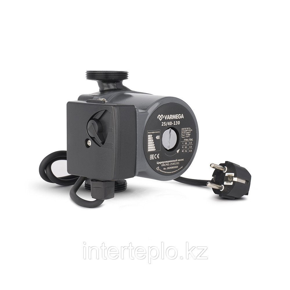 Циркуляционный насос Varmega  25/60-130 с “мокрым” ротором, без гаек, с кабелем, серия: VMCP01