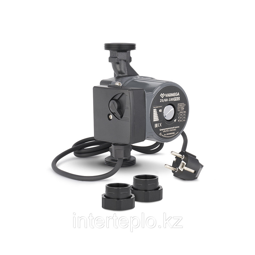 Циркуляционный насос Varmega 32/80-180 с “мокрым” ротором, с гайками, с кабелем, серия: VMCP02 PRO