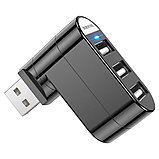 USB-концентратор Borofone DH3, 3 USB выхода, цвет: чёрный, фото 2
