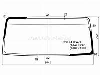 Стекло лобовое (Сборка Россия ЕВРО 3) Isuzu ELF NPR\NQR 93-12 / FAW CA1051 05-19 / JAC HFC 1045 05-