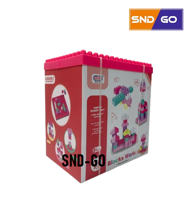 Набор детский из строительных блоков Baby Blocks Pink 120 штук (возраст 3+), фото 1