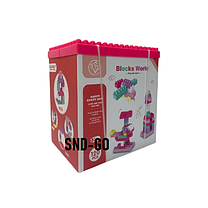 Набор детский из строительных блоков Baby Blocks Pink 120 штук (возраст 3+), фото 5