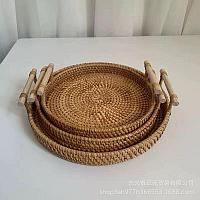 Корзины коллекции ЭКО, набор плетеных подносов