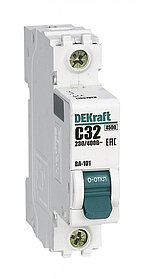 DEKraft 11057DEKвт. выкл. 1Р 32А х-ка C ВА-101 4,5кА