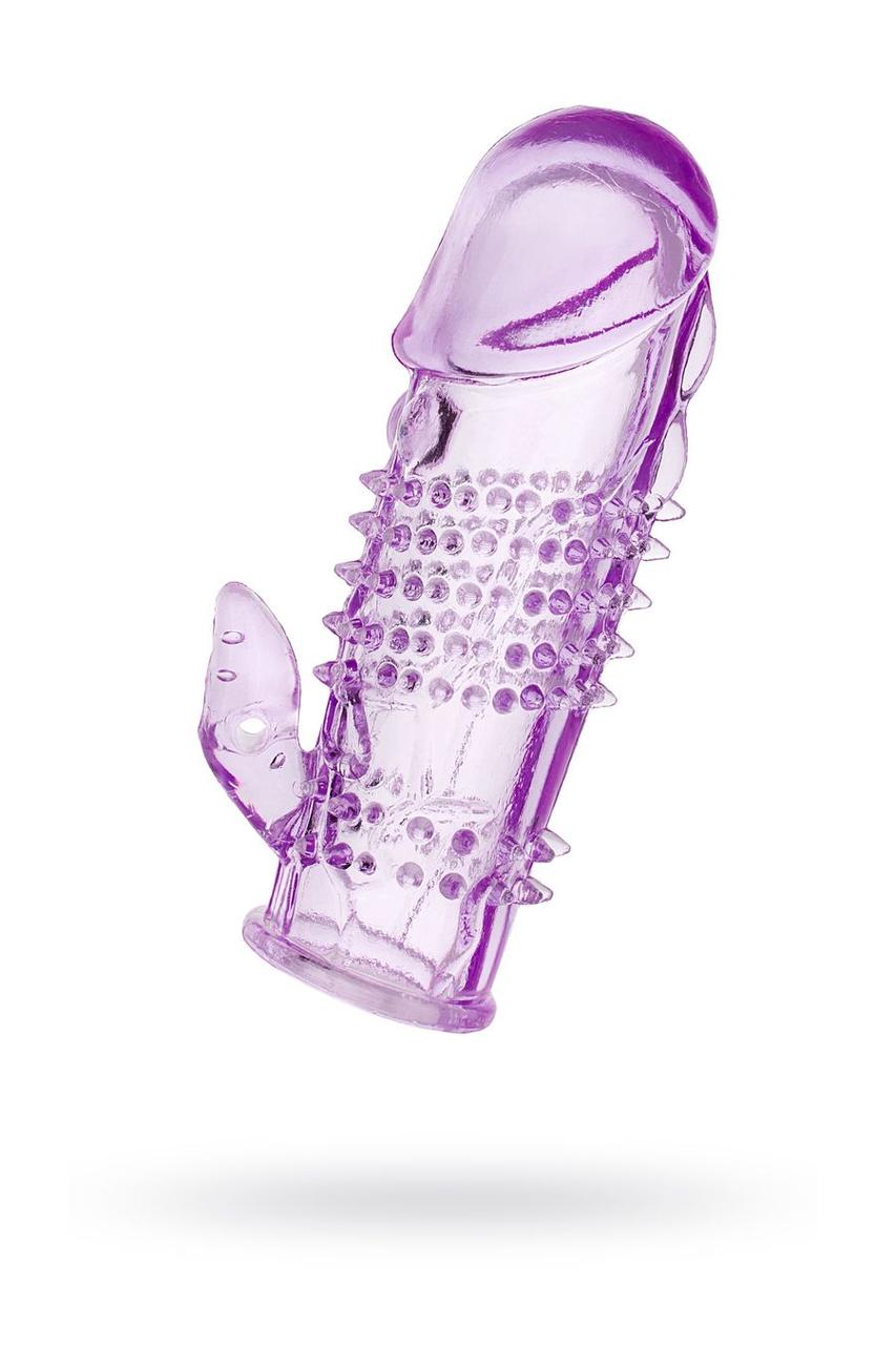 Насадка на пенис TOYF, TPE, фиолетовая,13 см 818017-4