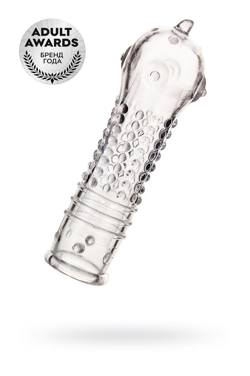 Насадка на пенис TOYFA A-TOYS , TPR, прозрачный, 14,7 см  768012