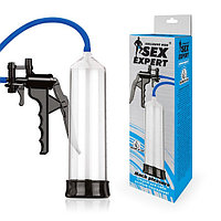 Вакуумная помпа Sex Expert (размер: L 200 мм; D 55 мм) с рычажным насосом