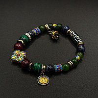 Браслет на изобилие и защиту, с бусиной дзи 9 глаз