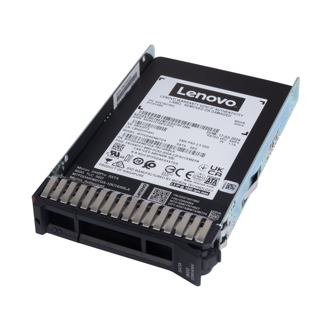 Твердотельный накопитель SSD Lenovo ThinkSystem 2.5" Multi Vendor 960GB RI v2 2-028976 4XB7A90874