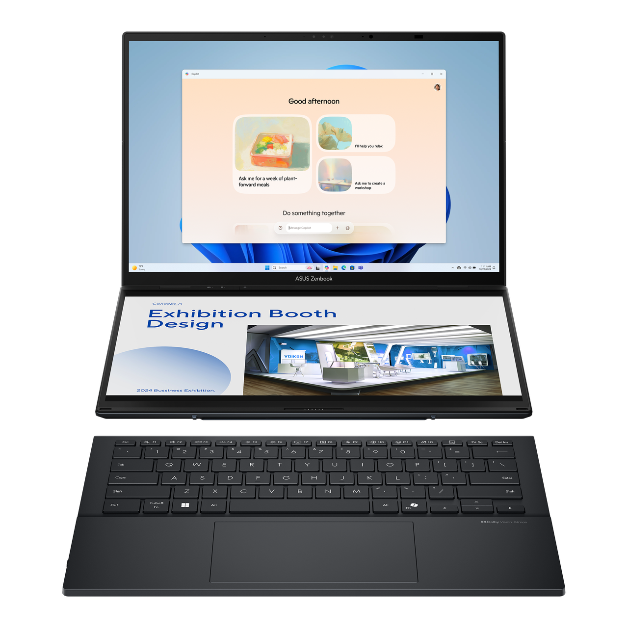 Ноутбук Asus Zenbook Duo UX8406CA-QL078W 14" Core Ultra 9 285H/32Gb/1Tb SSD/Win11Home (90NB14X1-M00320)