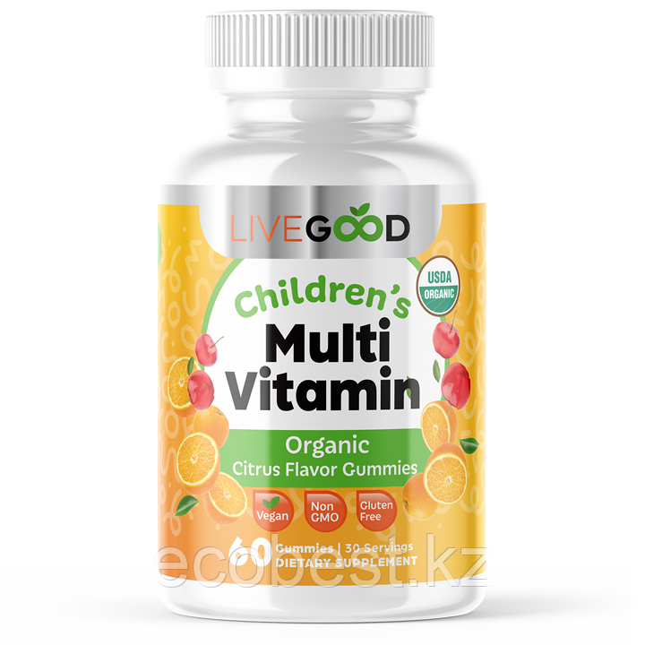 Детские органические мультивитаминные жевательные конфеты (Organic Children's Multi-Vitamin Gummies)