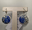 Серьги с Азуритом 12,13 гр, серебро 925 проба, фото 4