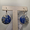 Серьги с Азуритом 12,13 гр, серебро 925 проба, фото 5