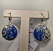 Серьги с Азуритом 12,13 гр, серебро 925 проба, фото 7