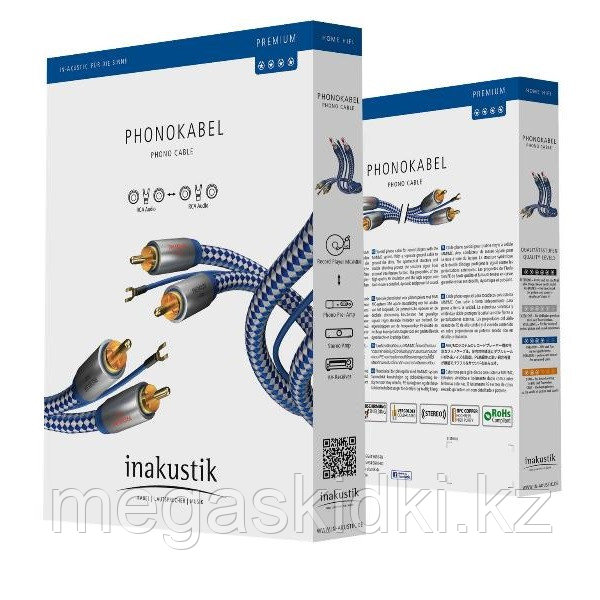 Кабель inakustik PHONO RCA-RCA Premium II 1,5m (Германия)