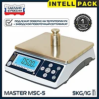 Весы порционные MAS MSC-05 компактные фасовочные с аккумулятором электронные настольные до 5 кг