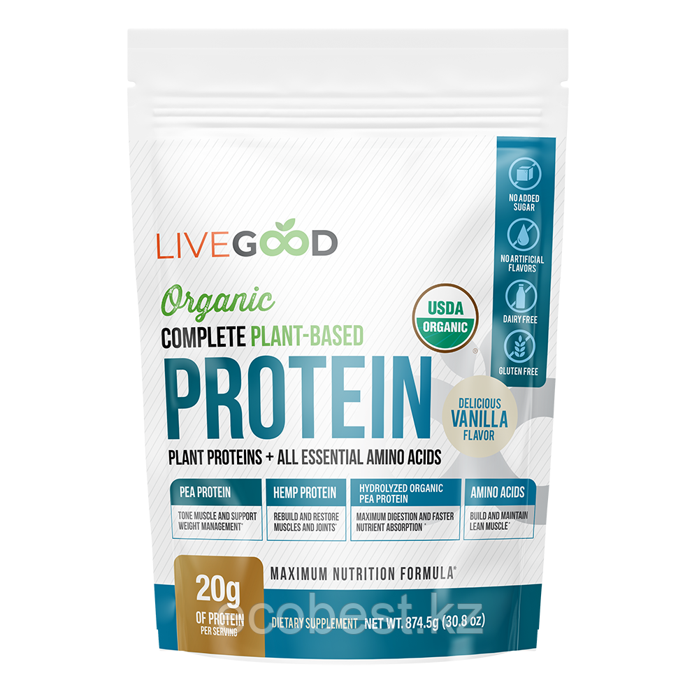 Органический Комплексный Растительный Протеин, 874г. (Organic Complete Plant-Based Protein), фото 1