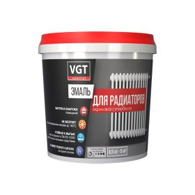 Эмаль для радиаторов VGT Профи полуглянцевая супербелая 1кг - фото 1 - id-p123525032