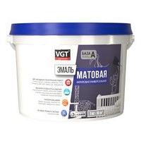 Эмаль VGT матовая База А Супербелая 0,8 кг