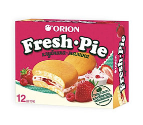 Orion бисквитное пирожное Fresh Pie Клубника-Малина, 12 х 25 гр