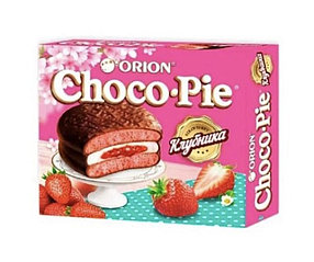 Orion печенье Choco Pie со вкусом клубники, 12 х 30 гр