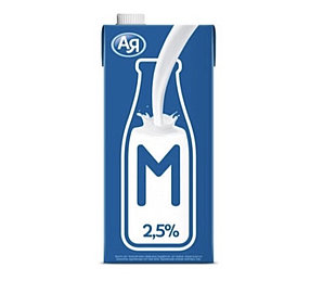 АЯ молоко 2,5%, 925 мл