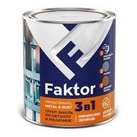 Грунт-эмаль Faktor 3 в 1 по ржавчине 1.9 кг белая