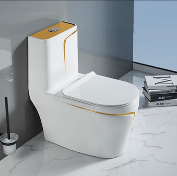 Унитаз с крышкой из дюропласта (модель T6070A O-8825W)