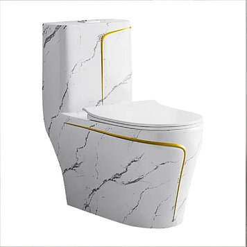 Литой Унитаз (крышка дюропласт) ( T6070C-2) (690*390*750mm)