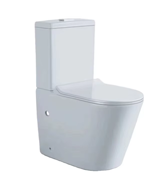 "Литой Унитаз (крышка дюропласт) (2424 BF-3H01 3074) (670*390*800mm) Белый"