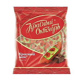 Красный октябрь конфеты Красный мак, 250 гр