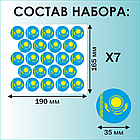 Набор наклеек (Стикерпак) "Флаг Республики Казахстан" (160шт.), фото 3