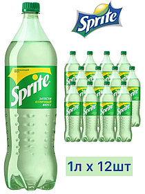 Газированный напиток Sprite, Спрайт 1л х 12 шт