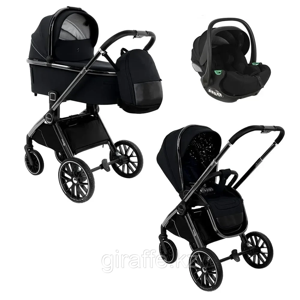 Коляска 3 в 1 Pituso Mayla Luxury black, фото 1