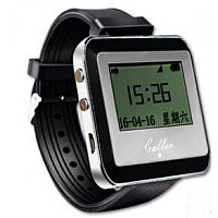 Пейджер-приемник для официанта в форме наручных часов Caller ZJ-41E-A черный