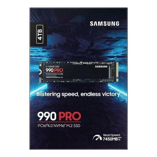 Samsung Твердотельный накопитель Samsung 990 PRO, 4Tb, M2 NVMe 2280, PCI-E 4.0, Read 7450, Write 6900,