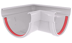 Угол желоба 90 град. 135 ПВХ Grand Line белый