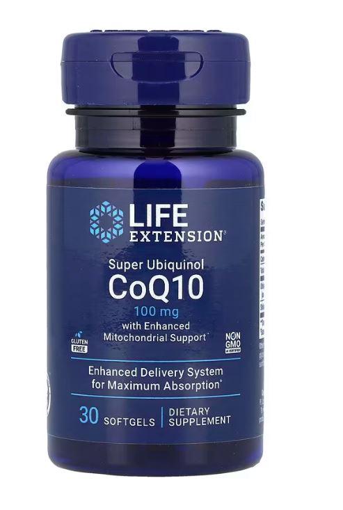 Life Extension суперубихинол коэнзим Q10 с улучшенной поддержкой митохондрий 100 мг 30 мягких таблеток