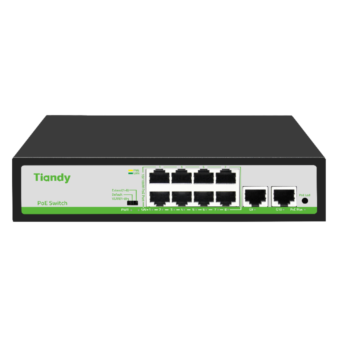 Tiandy TC-P3S010 Spec:H/0820/AT/90 PoE Сетевой коммутатор 8-портовый